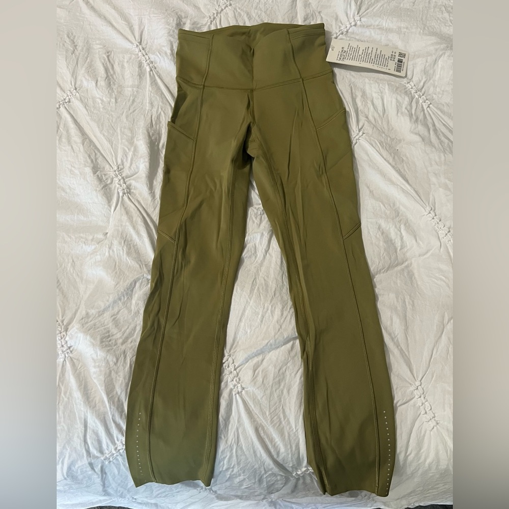 Bronze Green Fast and Free High Rise Leggings 23”